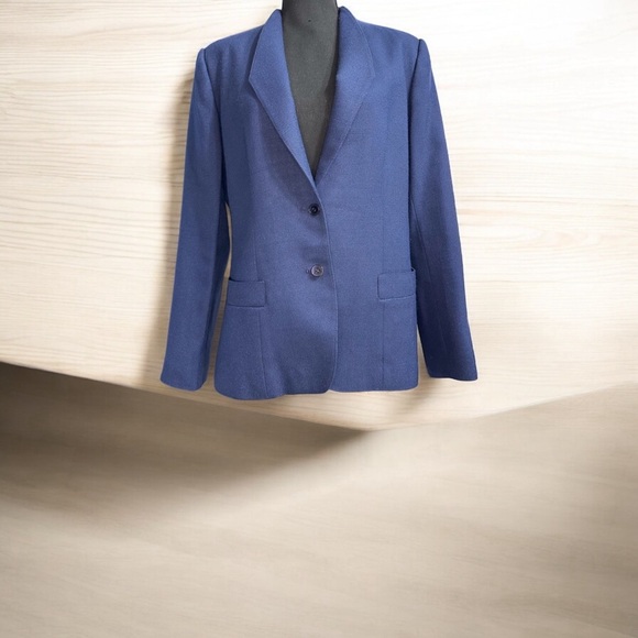 Vintage Rare Raspini 1980s Blue Women’s Blazer - Picture 1 of 14